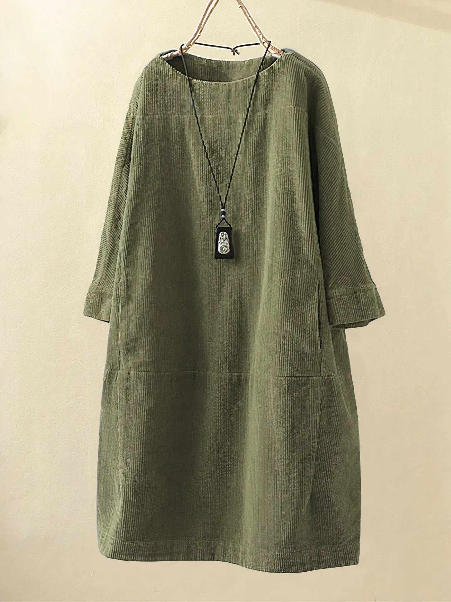Lyla | Vestido Túnica de Veludo Cotelê