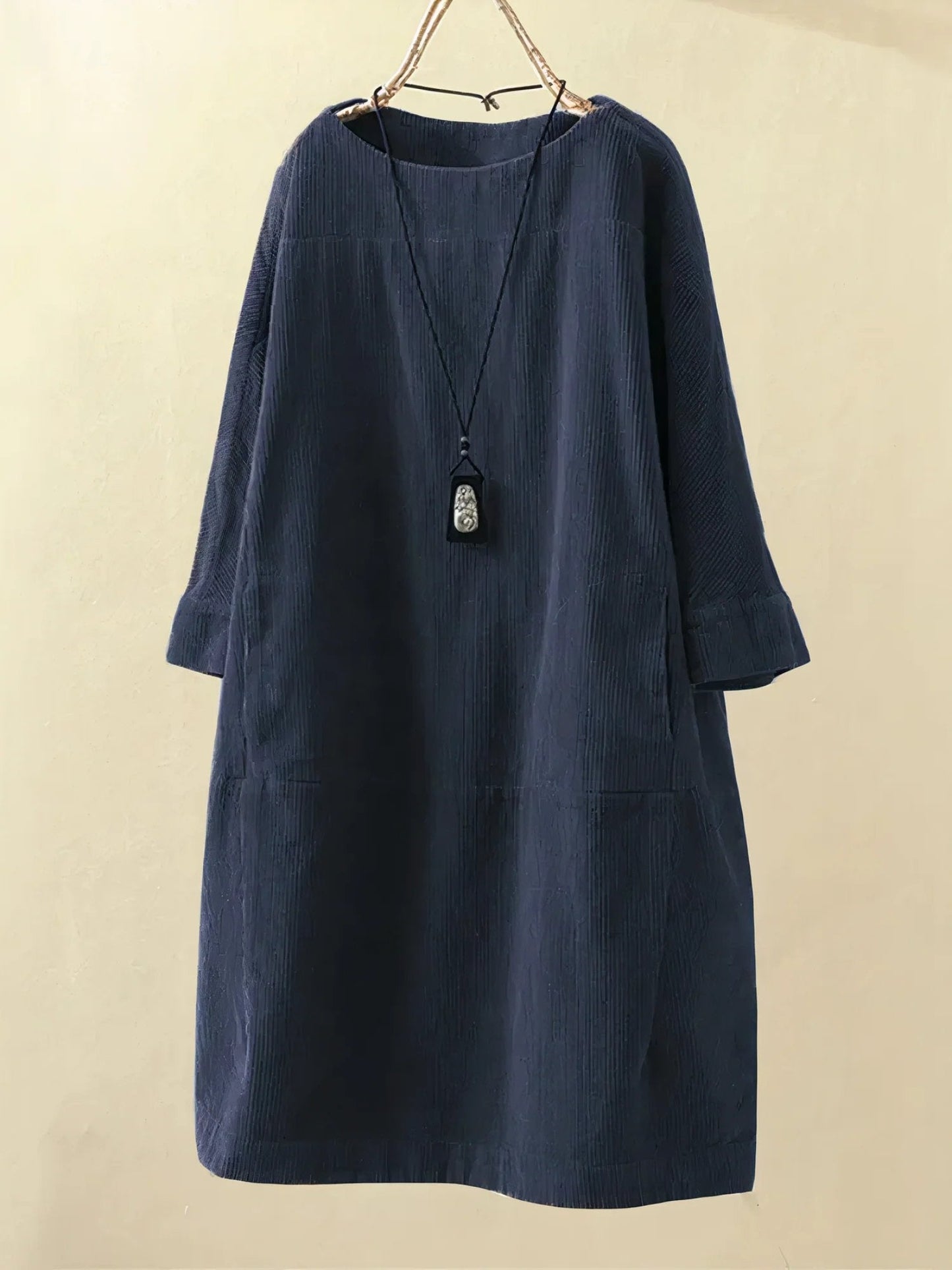 Lyla | Vestido Túnica de Veludo Cotelê