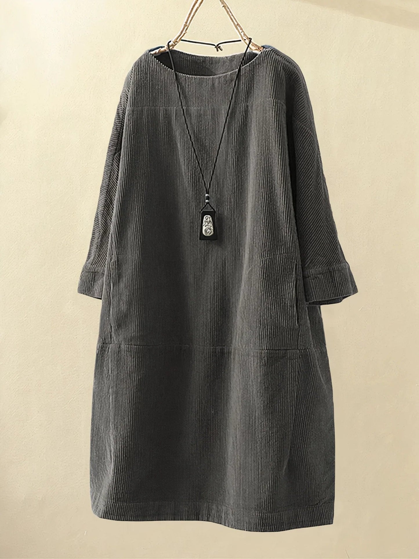 Lyla | Vestido Túnica de Veludo Cotelê