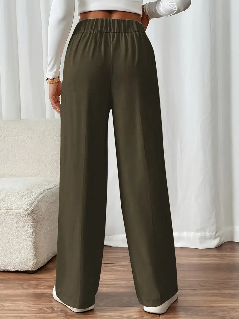 Orvella – Calça Confortável com Pernas Largas e Bolsos