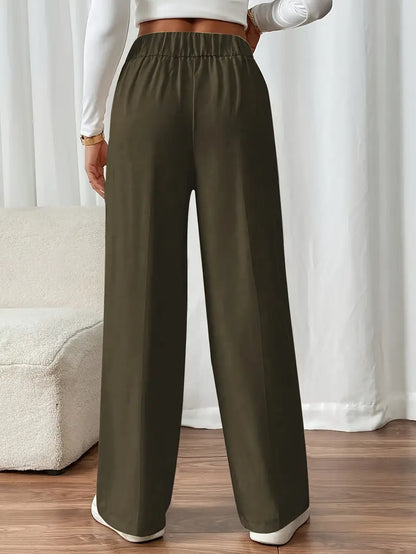 Orvella – Calça Confortável com Pernas Largas e Bolsos