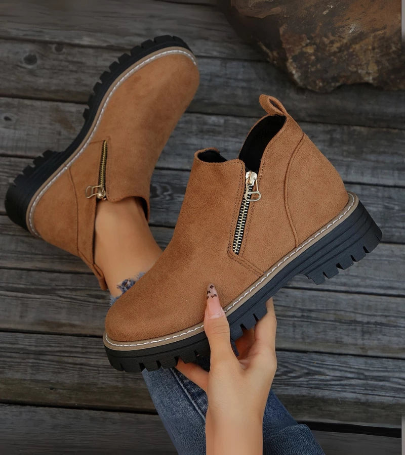 Miladie - Bota ortopédica com zíper lateral