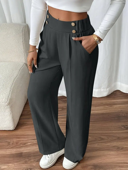 Orvella – Calça Confortável com Pernas Largas e Bolsos