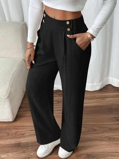 Orvella – Calça Confortável com Pernas Largas e Bolsos