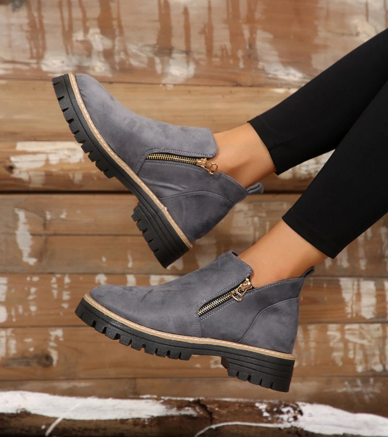 Miladie - Bota ortopédica com zíper lateral