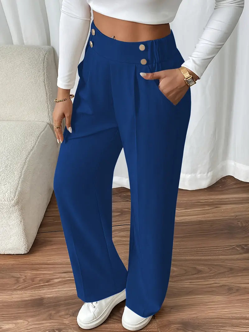 Orvella – Calça Confortável com Pernas Largas e Bolsos