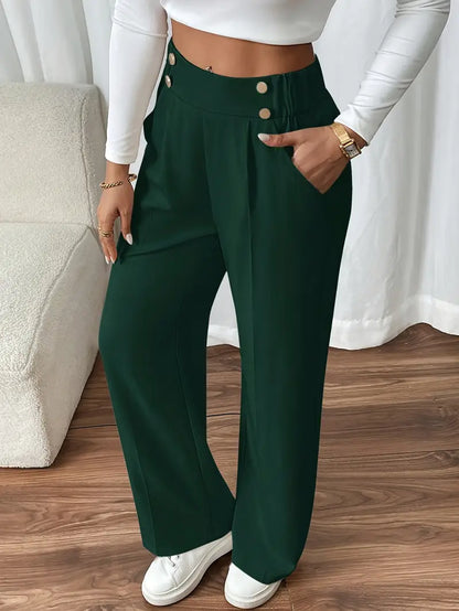Orvella – Calça Confortável com Pernas Largas e Bolsos