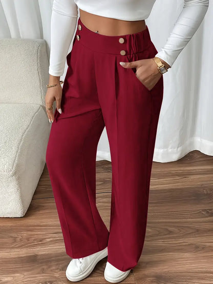 Orvella – Calça Confortável com Pernas Largas e Bolsos