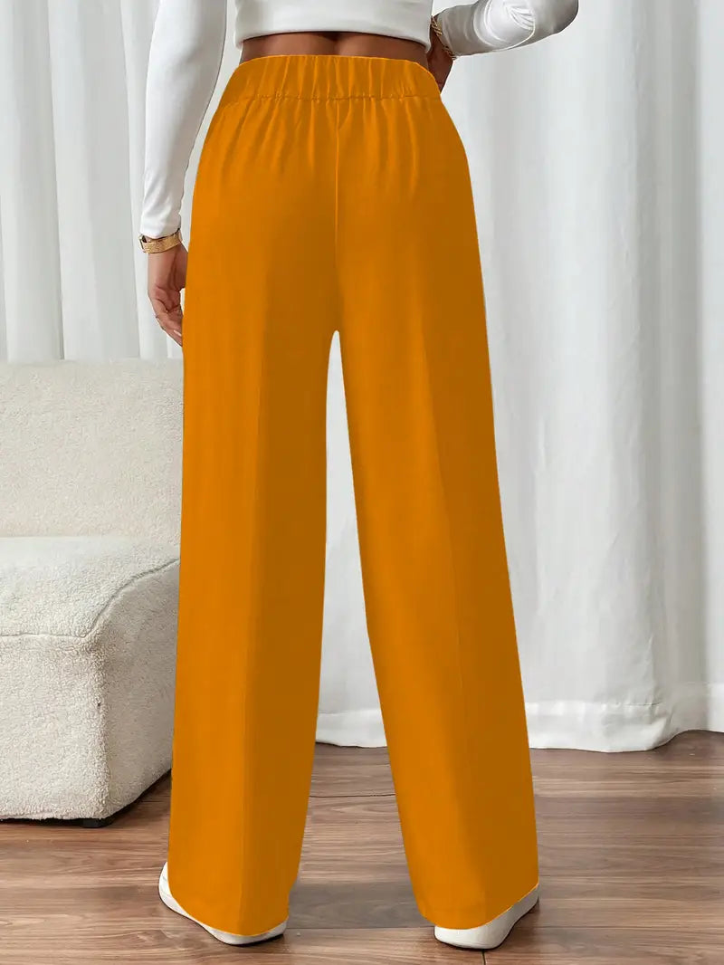 Orvella – Calça Confortável com Pernas Largas e Bolsos
