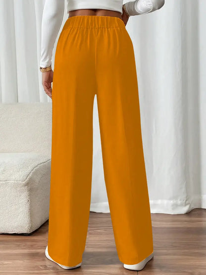 Orvella – Calça Confortável com Pernas Largas e Bolsos
