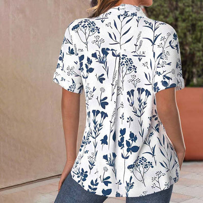 BETSY | BLUSA CASUAL COM ESTAMPA DE FOLHAS