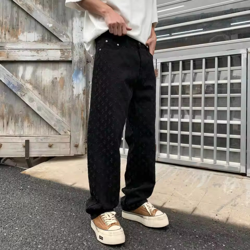 Calças de ganga Jacquard Denim