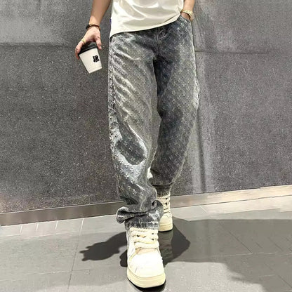 Calças de ganga Jacquard Denim