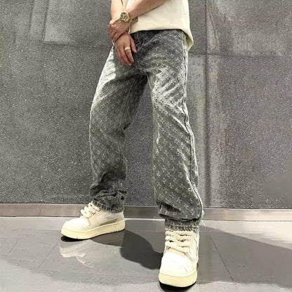 Calças de ganga Jacquard Denim