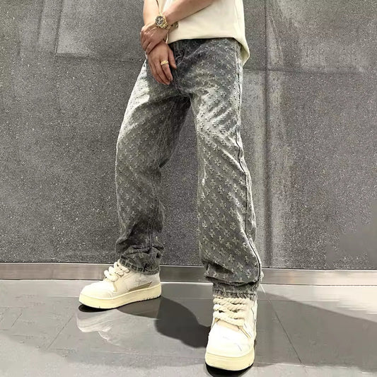 Calças de ganga Jacquard Denim