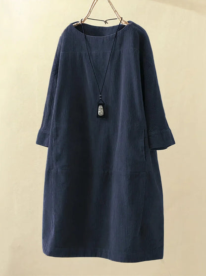 Lyla | Vestido Túnica de Veludo Cotelê
