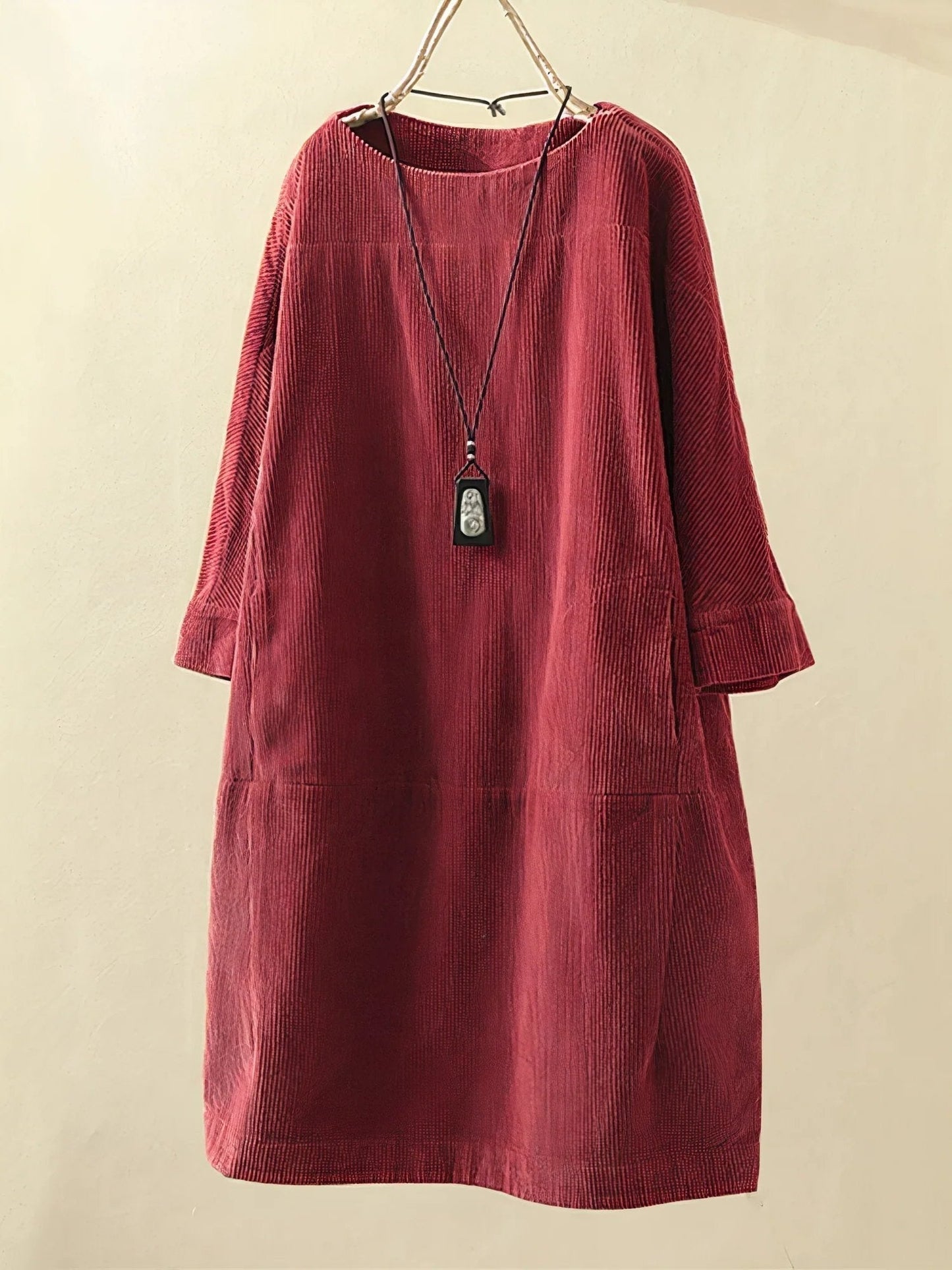 Lyla | Vestido Túnica de Veludo Cotelê