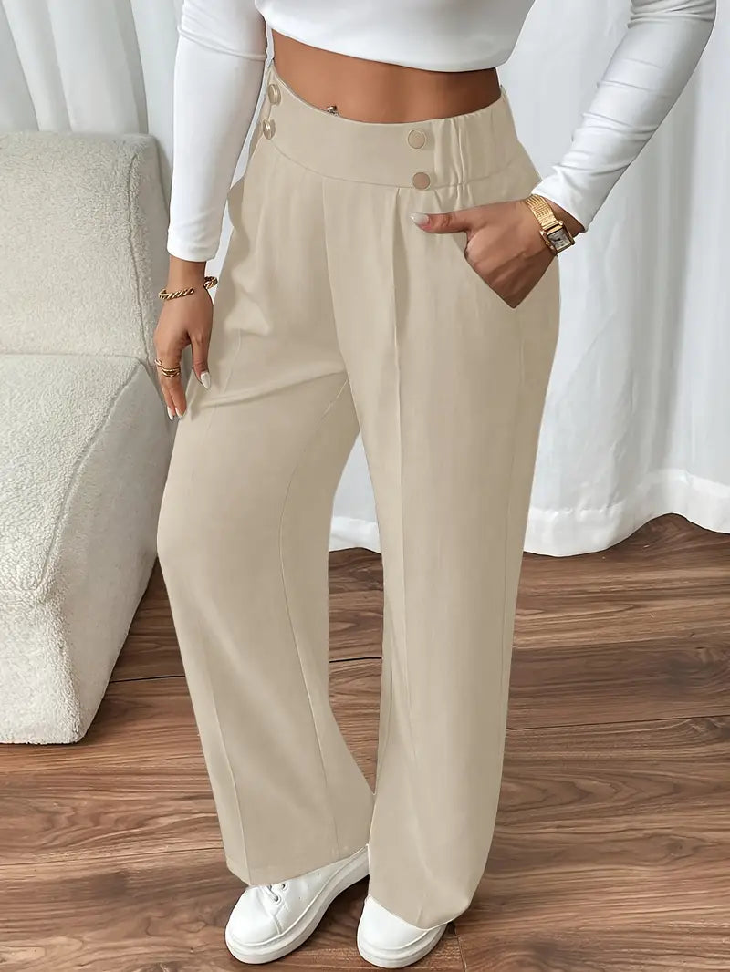 Orvella – Calça Confortável com Pernas Largas e Bolsos